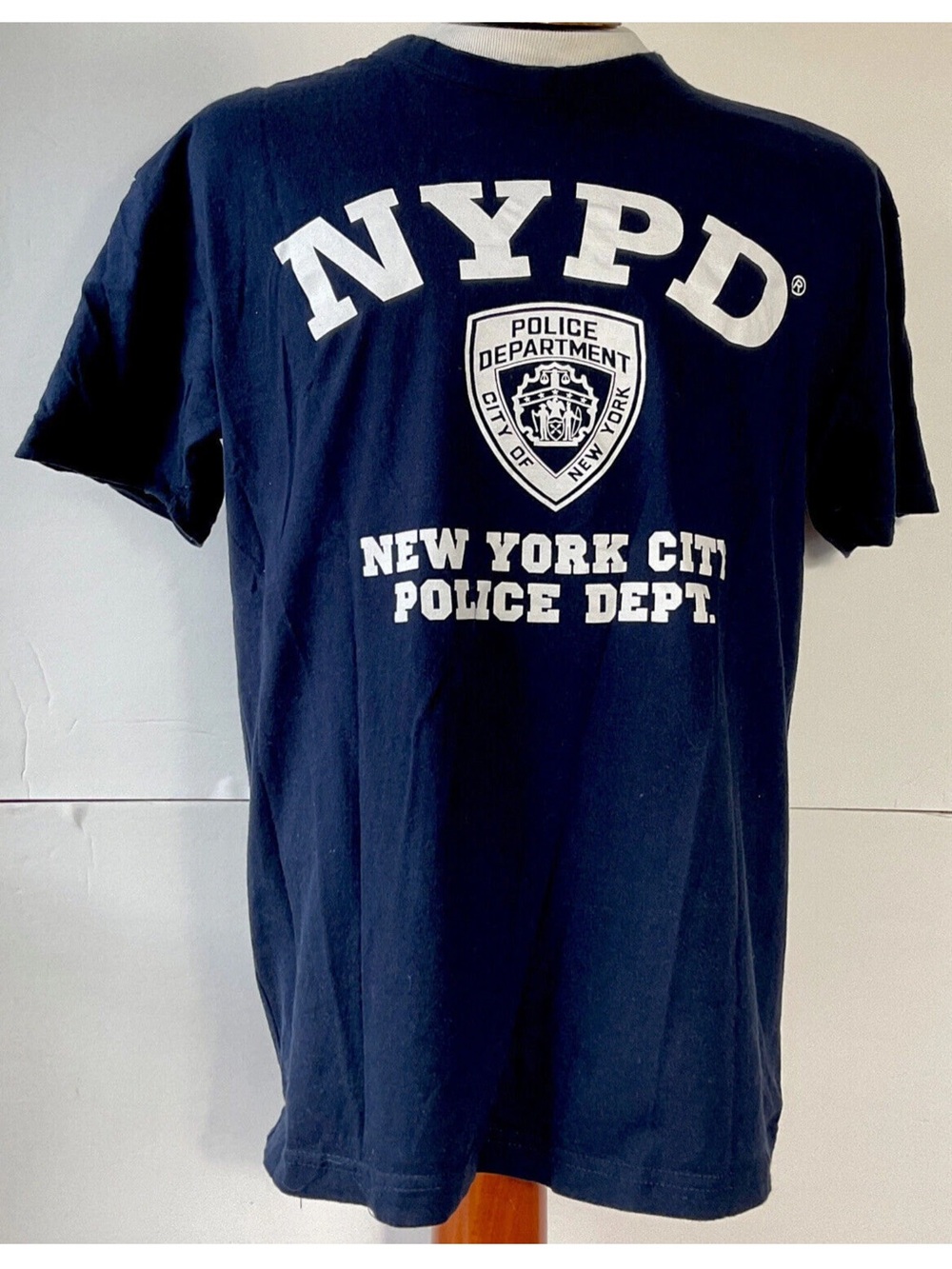 Official Licensed NYPD New York City Police Department Navy Blue T-Shirt Size L